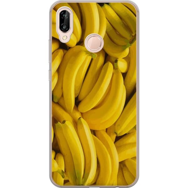 Huawei P20 lite Gjennomsiktig deksel Banana mønster