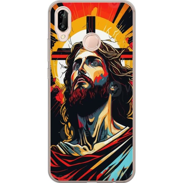 Huawei P20 lite Gjennomsiktig deksel Jesus & Kort - religiøst motiv med dyp symbolikk