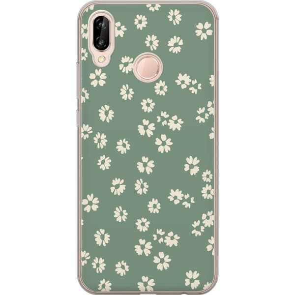 Huawei P20 lite Gennemsigtig cover Blomsterdrøm - Farverigt Blomstermønster