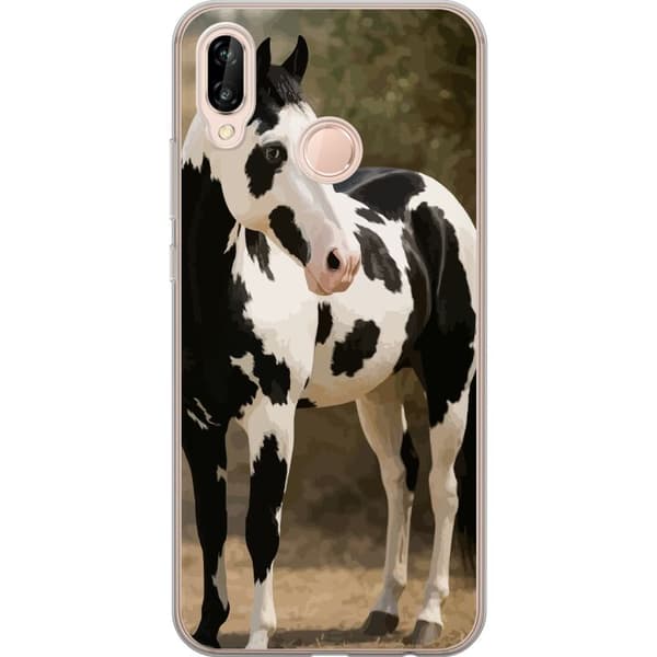 Huawei P20 lite Gennemsigtig cover Smuk Hest - elegant illustration af hestemotiv