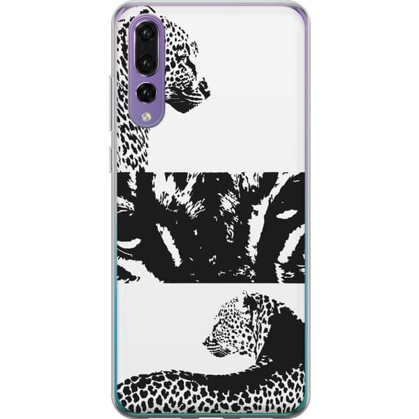 Huawei P20 Pro Läpinäkyvä kuori Leopard Faces