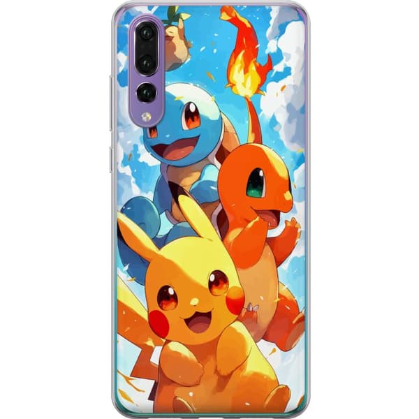 Huawei P20 Pro Läpinäkyvä kuori Pocket Creatures - innoittanut Pokémonista mainitsematta nimeä