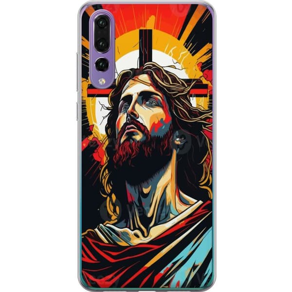 Huawei P20 Pro Läpinäkyvä kuori Jeesus ja Kortti - uskonnollinen motiivi syvällä symboliikalla