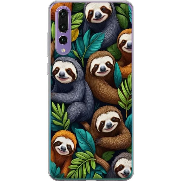 Huawei P20 Pro Genomskinligt Skal Sengångarstil – avslappnat motiv med söt sengångare