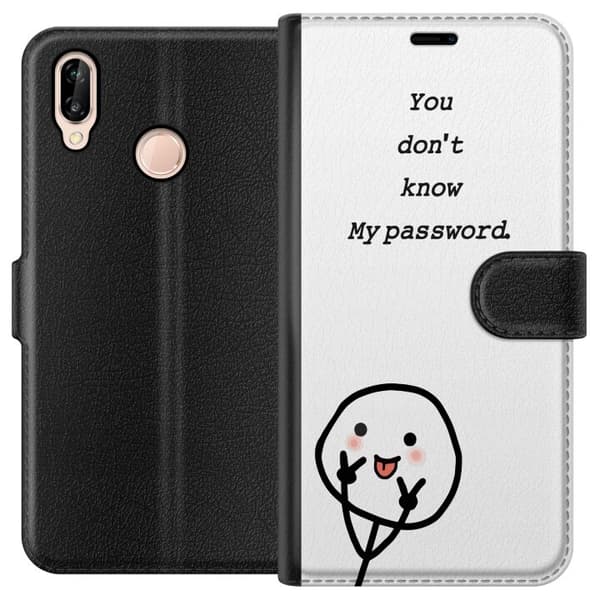 Huawei P20 lite Plånboksfodral You Don’t Know My Password – edgy textmotiv med attityd