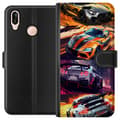 Miniatyrbillede 1 af 3: Huawei P20 lite Tegnebogsetui Rallyfeber - fartfyldt motiv med rallybiler