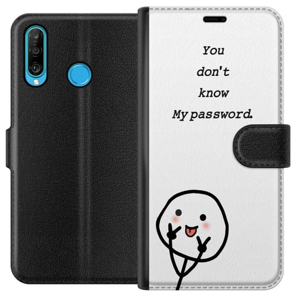 Huawei P30 lite Tegnebogsetui Du Kender Ikke Mit Adgangskode