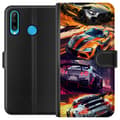 Miniatyrbilde 1 av 3: Huawei P30 lite Lommeboketui Rallyfeber - intensivt motiv med rallybiler
