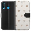 Miniatyrbilde 1 av 3: Huawei P30 lite Lommeboketui Teddybakgrunn - søte teddybjørner mot en myk bakgrunn