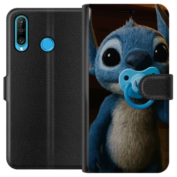 Huawei P30 lite Plånboksfodral Stitch & Napp – babytema med söt karaktär
