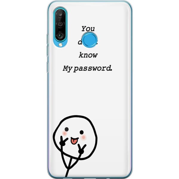 Huawei P30 lite Gennemsigtig cover Du Kender Ikke Mit Adgangskode
