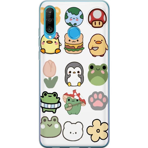 Huawei P30 lite Gjennomsiktig deksel Kawaii Friends