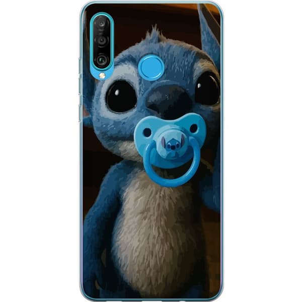 Huawei P30 lite Gennemsigtig cover Stitch & Napp - babytema med sød karakter