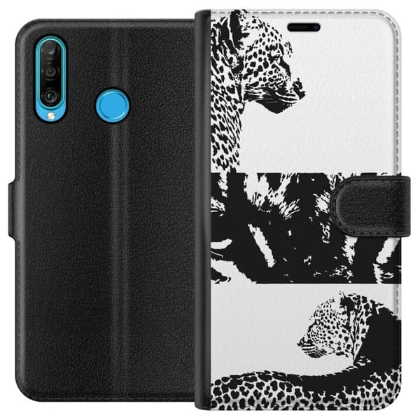 Huawei P30 lite Tegnebogsetui Leopard Faces