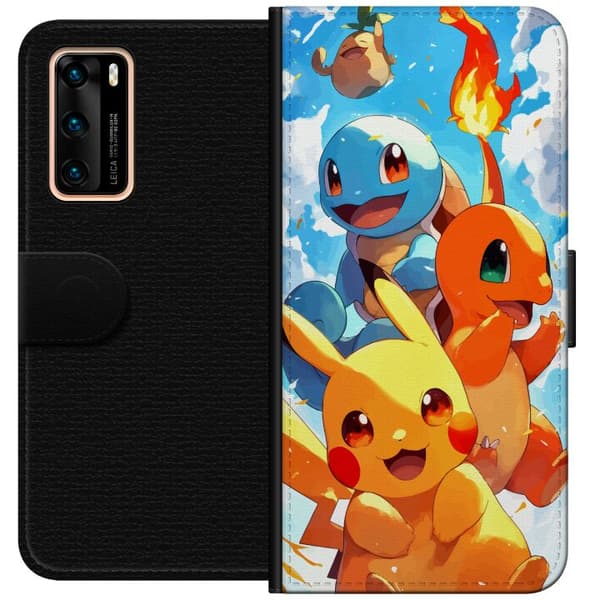 Huawei P40 Plånboksfodral Pocket Creatures – inspirerat av Pokémon utan att nämna namnet