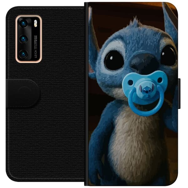 Huawei P40 Lommeboketui Stitch & Napp - babytema med søt karakter