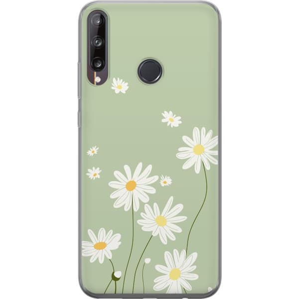 Huawei P40 lite E Genomskinligt Skal Prästkragar – blommigt mönster i svensk sommarstil