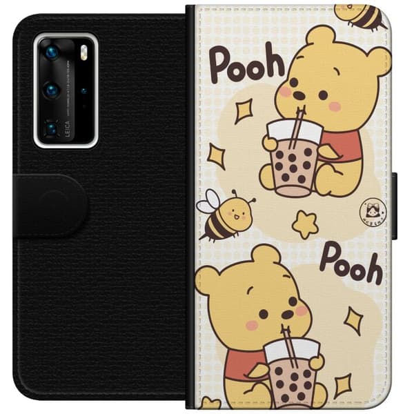 Huawei P40 Pro Plånboksfodral Nalle Pooh Style – klassiskt björnmotiv i ny tolkning