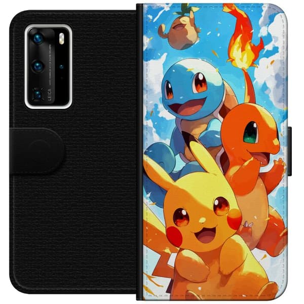 Huawei P40 Pro Plånboksfodral Pocket Creatures – inspirerat av Pokémon utan att nämna namnet