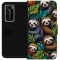 Miniatyrbild 1 av 3: Huawei P40 Pro Plånboksfodral Sengångarstil – avslappnat motiv med söt sengångare