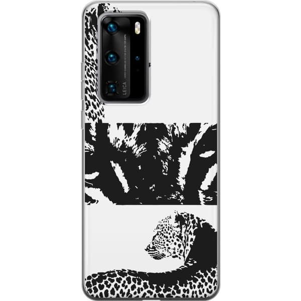 Huawei P40 Pro Gennemsigtig cover Leopard Faces
