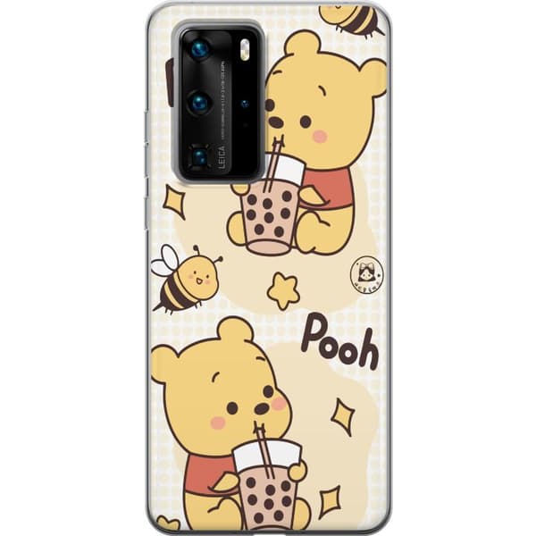 Huawei P40 Pro Genomskinligt Skal Nalle Pooh Style – klassiskt björnmotiv i ny tolkning