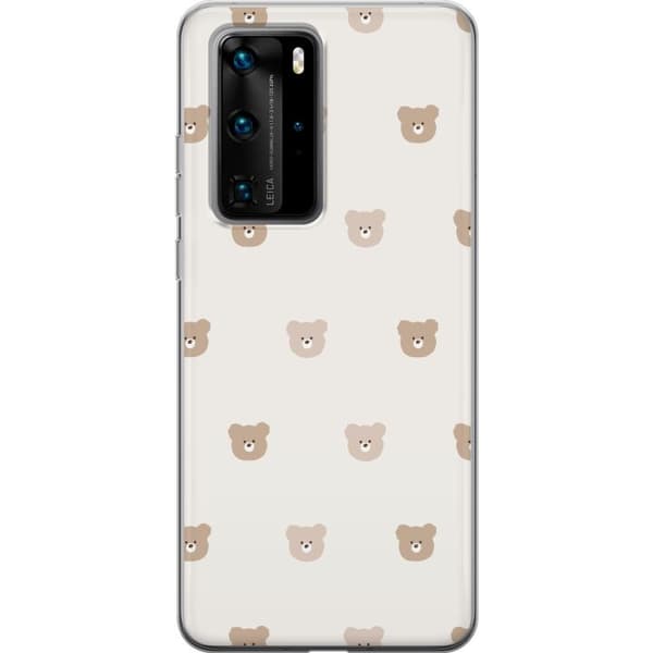 Huawei P40 Pro Gjennomsiktig deksel Teddybakgrunn - søte teddybjørner mot en myk bakgrunn