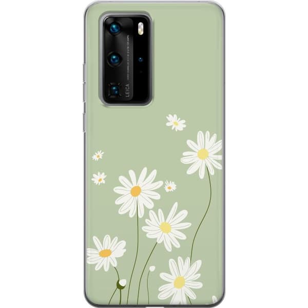 Huawei P40 Pro Genomskinligt Skal Prästkragar – blommigt mönster i svensk sommarstil