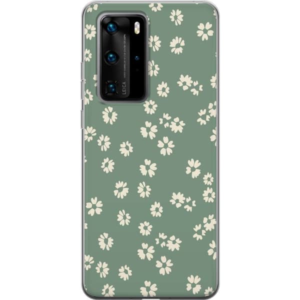Huawei P40 Pro Genomskinligt Skal Blomsterdröm – färgglatt blommönster
