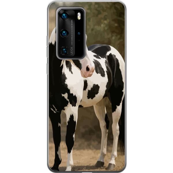 Huawei P40 Pro Genomskinligt Skal Vacker Häst – elegant illustration av hästmotiv