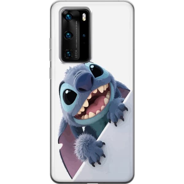 Huawei P40 Pro Genomskinligt Skal Happy Stitch – glad figur med charmig uttryck