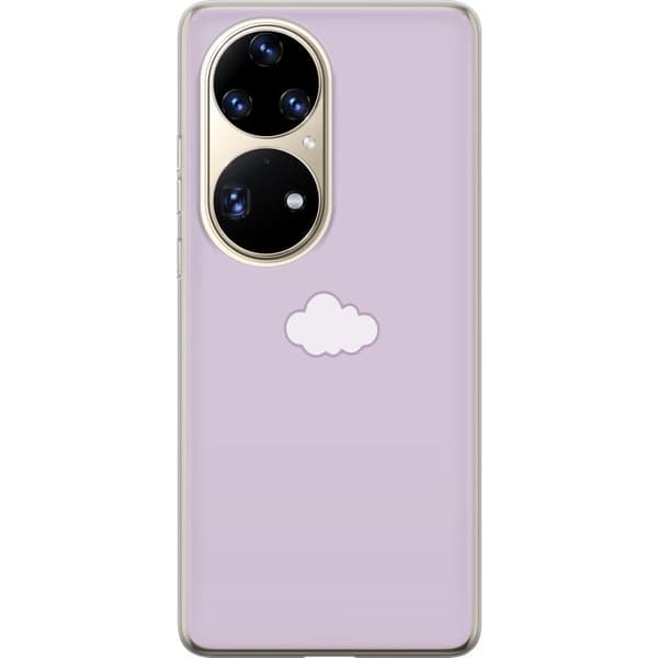 Huawei P50 Pro Läpinäkyvä kuori Lila Pilvi - minimalistinen pilvi lila taustalla