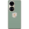 Pikkukuva 1 / 3: Huawei P50 Pro Läpinäkyvä kuori Vihreä Minimalikukka - tyylikäs kukka vihreällä taustalla
