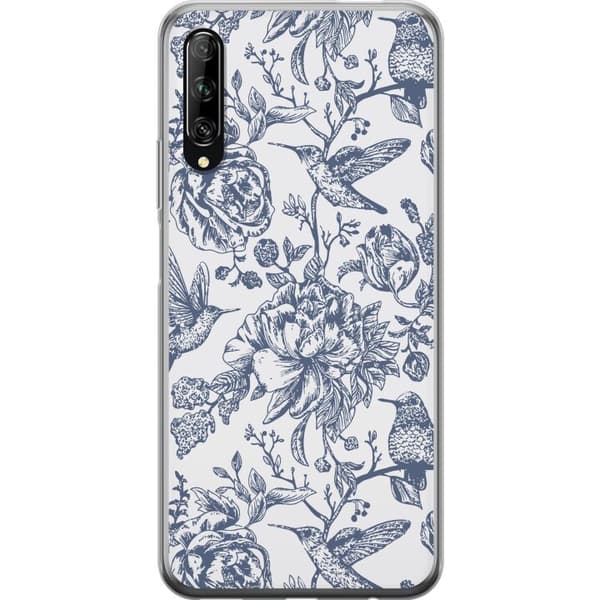 Huawei P smart Pro 2019 Genomskinligt Skal Blomster & Fåglar – romantiskt mönster i vintage-stil