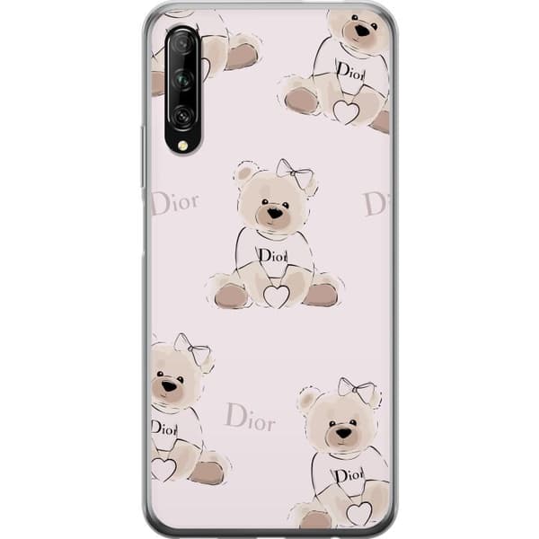 Huawei P smart Pro 2019 Gjennomsiktig deksel Teddy Dior Vibes - luksuriøs teddybjørn i motestil