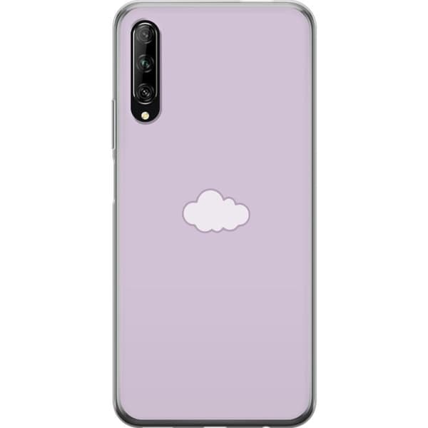 Huawei P smart Pro 2019 Genomskinligt Skal Lila Moln – minimalistiskt moln på lila bakgrund