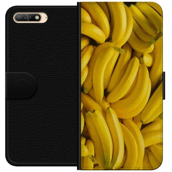 Huawei Y6 (2018) Tegnebogsetui Banan mønster