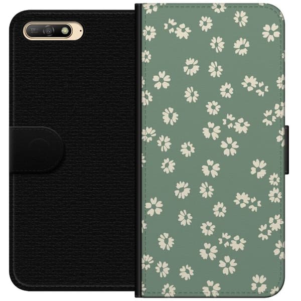 Huawei Y6 (2018) Plånboksfodral Blomsterdröm – färgglatt blommönster