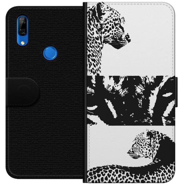Huawei P Smart Z Plånboksfodral Leopard Faces – trendigt mönster med leopardansikten