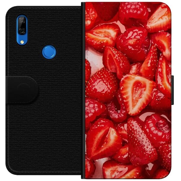 Huawei P Smart Z Plånboksfodral Jordgubbsmönster – sött motiv med sommarkänsla