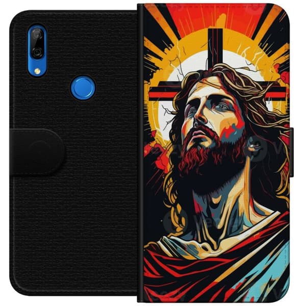 Huawei P Smart Z Lommeboketui Jesus & Kort - religiøst motiv med dyp symbolikk