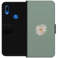 Miniatyrbilde 1 av 3: Huawei P Smart Z Lommeboketui Grønn Minimalblomst - stilren blomst på grønn bakgrunn