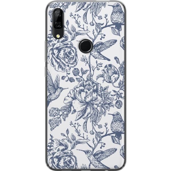 Huawei P Smart Z Gjennomsiktig deksel Blomster & Fugler - Romantiskt Vintage-stil Mønster