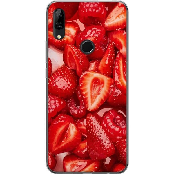 Huawei P Smart Z Gjennomsiktig deksel Jordbærmønster - søtt motiv med sommerfølelse