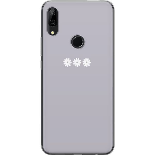 Huawei P Smart Z Gjennomsiktig deksel Lilla Blomminimalisme - stilig blomstermotiv på lilla bakgrunn