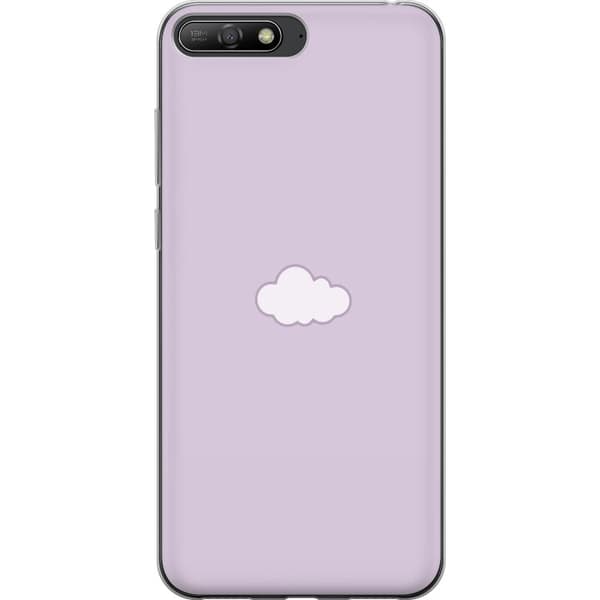 Huawei Y6 (2018) Läpinäkyvä kuori Lila Pilvi - minimalistinen pilvi lila taustalla