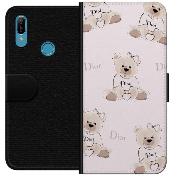Huawei Y6 (2019) Lompakkokotelo Teddy Dior Vibes - ylellinen nalle muotityyliin