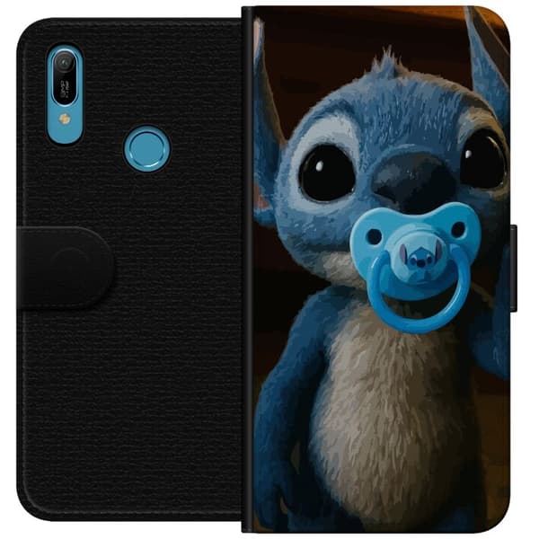 Huawei Y6 (2019) Tegnebogsetui Stitch & Napp - babytema med sød karakter