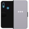 Miniatyrbillede 1 af 3: Huawei Y6 (2019) Tegnebogsetui Lilla Blomminimalisme - stilfuldt blomstermotiv på lilla baggrund