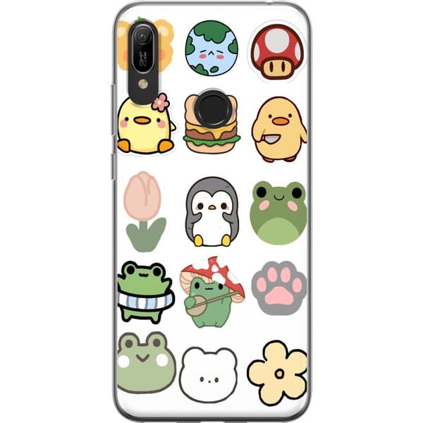 Huawei Y6 (2019) Gennemsigtig cover Kawaii Friends